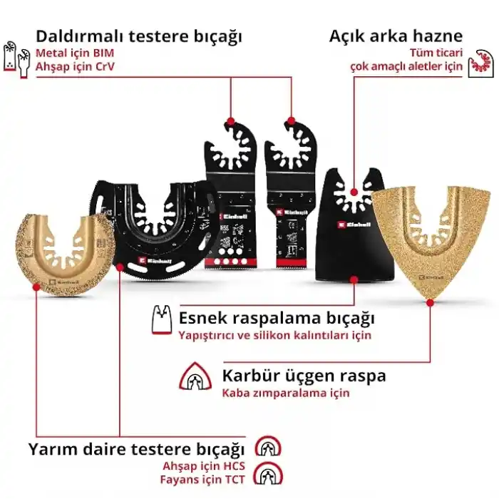 Einhell 6 Parça Multitool Aksesuar Set 49708106