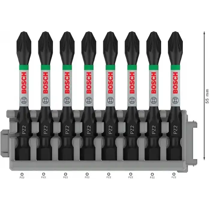 Bosch Professional Accessories 2608522331-Tornavida Ucu SET Impact Control PZ2 50 mm 8-parça, 0 W, 0 V