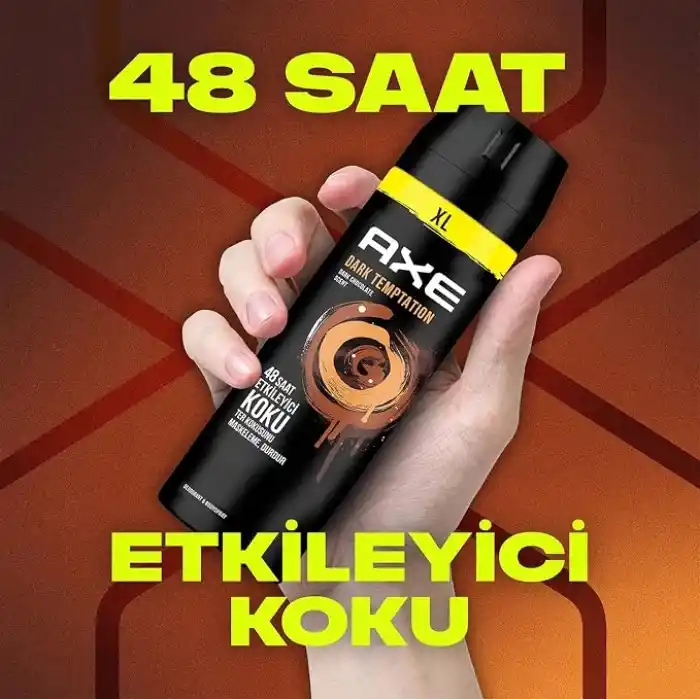 AXE Erkek Deodorant & Bodyspray Dark Temptation 48 Saat Etkileyici Koku 200 ml
