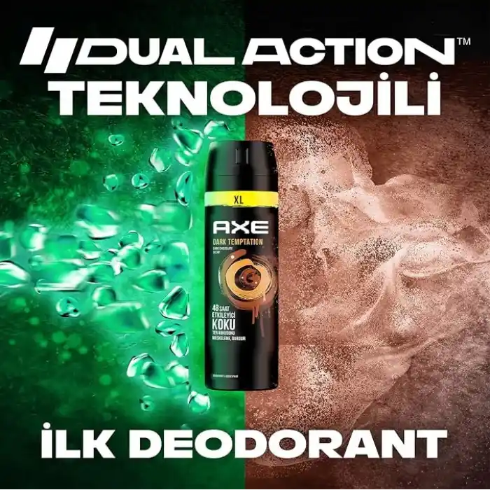 AXE Erkek Deodorant & Bodyspray Dark Temptation 48 Saat Etkileyici Koku 200 ml