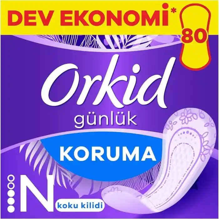 Orkid Günlük Ped Normal Dev Ekonomi Paket 80 Adet Ped