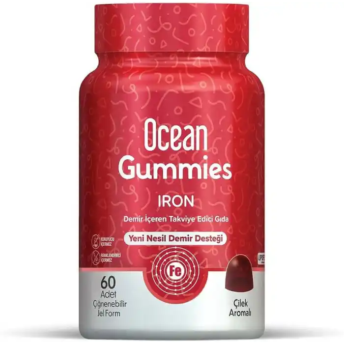Ocean Gummies Iron, Çiğnenebilir Jel Form
