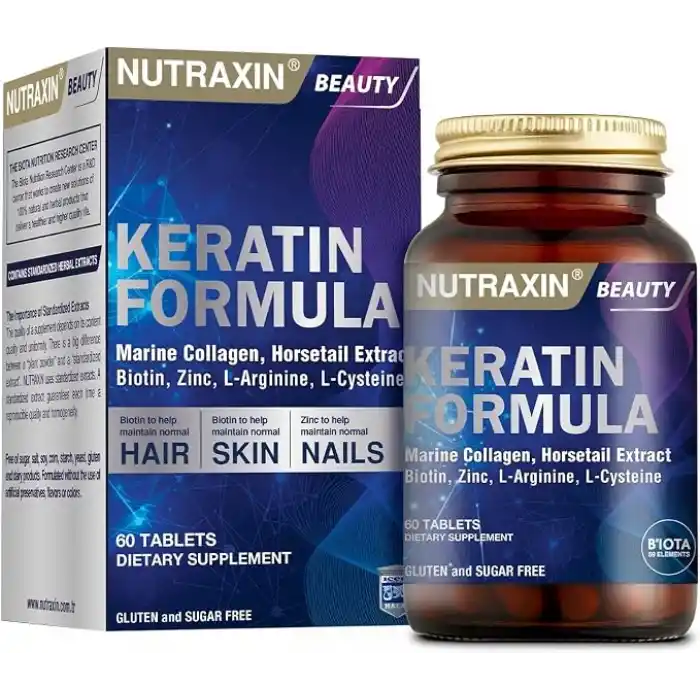 Nutraxin Beauty Keratin Formula 60 Tablet Takviye Edici Gıda