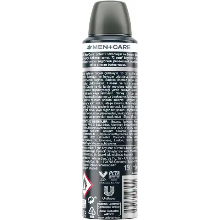 Dove Men Care Clean Comfort Sprey Deodorant 150 Ml