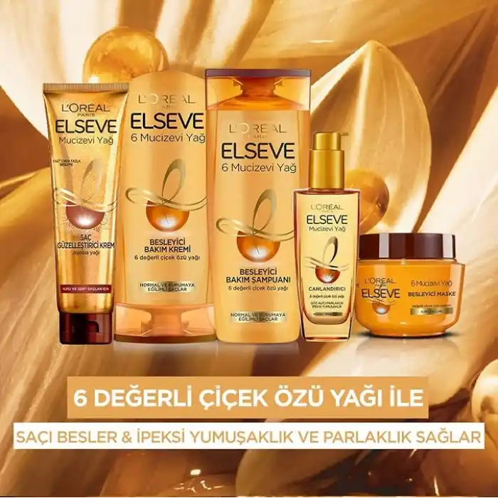 LOreal Paris Elseve Mucizevi Yağ Saç Güzelleştirici Krem 150 ml - Kuru ve Sert Saçlar İçin