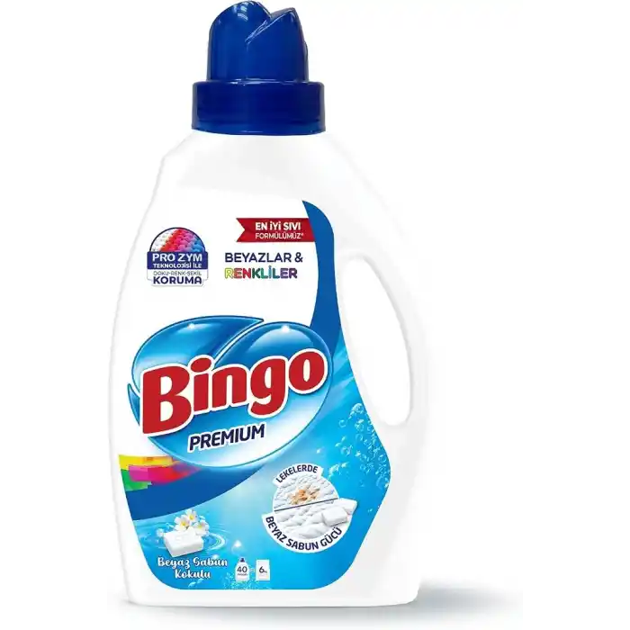 Bingo Sıvı Deterjan 2600 ml, Renkli & Beyaz, Beyaz Sabun
