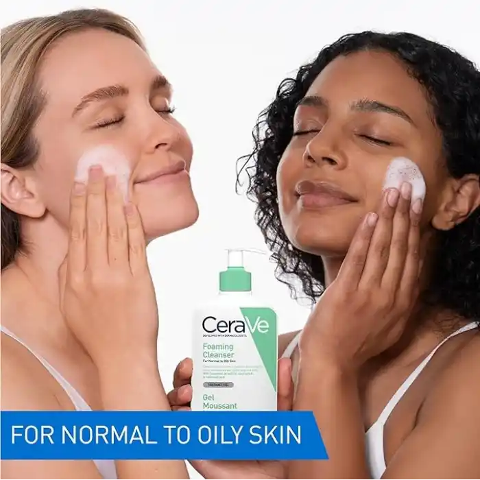 CeraVe Normal ve Yağlı Ciltler için Seramid İçerikli Köpüren Temizleyici Yüz Vücut 473 ml
