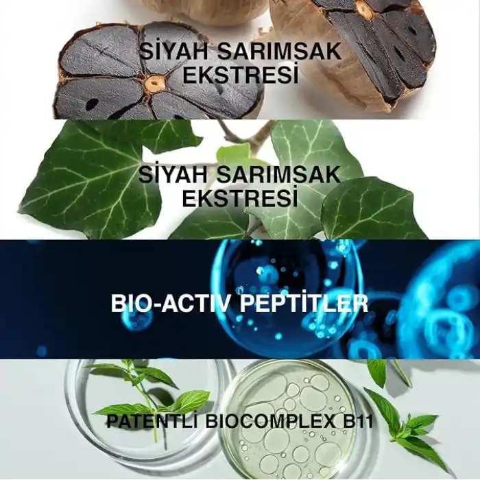 Bioxcin Siyah Sarımsak Şampuan 3 x 300 ml – Saç Dökülmesine Karşı, BioComplex B11 ve Bitki Ekstreli Güçlendirici Formül – 3 Al 2 Öde