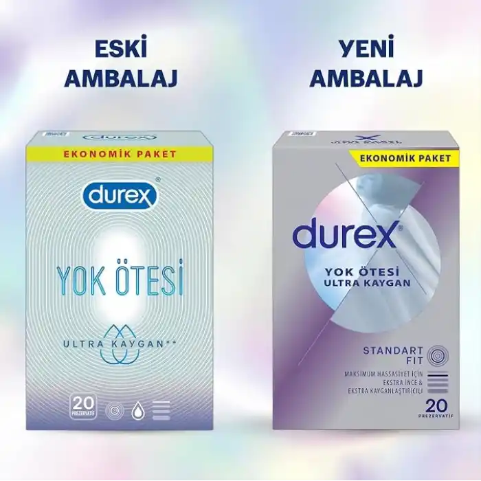 Durex Yok Ötesi Ultra Kaygan İnce Prezervatif 30Lu, Kokusuz, Lateks