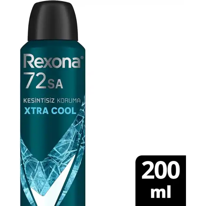 Rexona Men Erkek Sprey Deodorant Xtra Cool 72 Saat Kesintisiz Üstün Koruma 200 ml