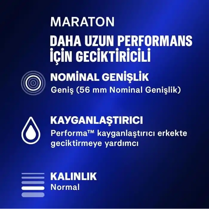 Durex Maraton Geciktiricili 30Lu Prezervatif Kokusuz, Lateks