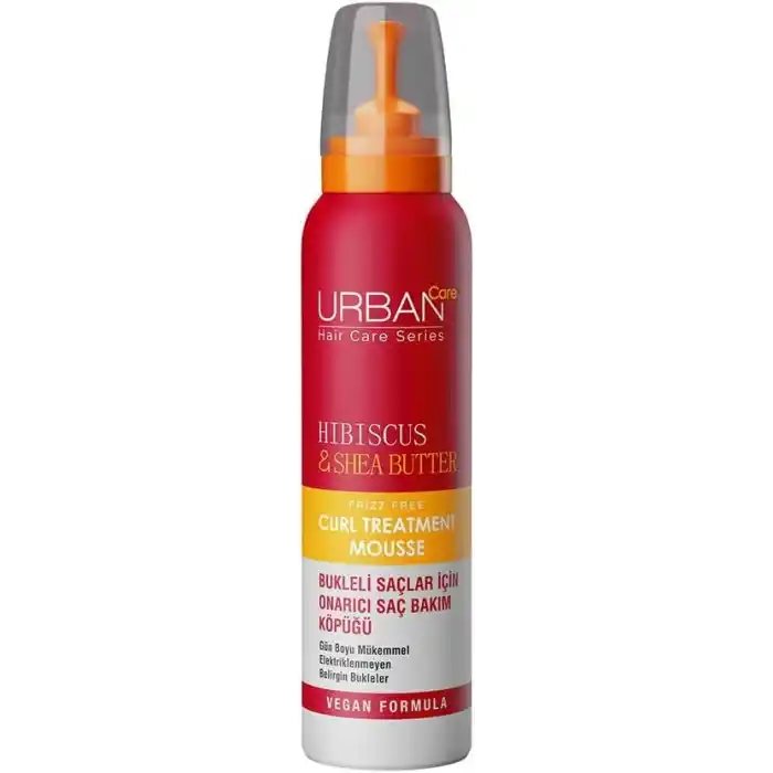 URBAN Care Twisted Curls Hibiscus & Shea Butter Kıvırcık ve Dalgalı Saçlara Özel Onarıcı Bakım Köpüğü 150 ml- Vegan