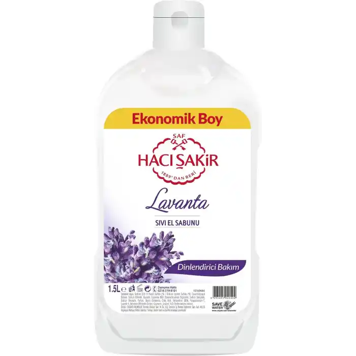 Hacı Şakir Sıvı Sabun, Lavanta,1500 ml