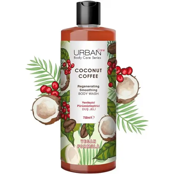 Urban Care Coconut Coffee Yenileyici ve Pürüzsüzleştirici Duş Jeli, 750 ml