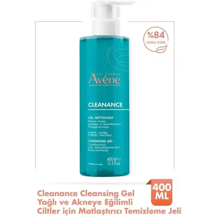 EAU THERMALE AVENE Cleanance Yağlı Ve Akneye Eğilimli Ciltler Için Matlaştırıcı Temizleme Jeli 400 ml 240019