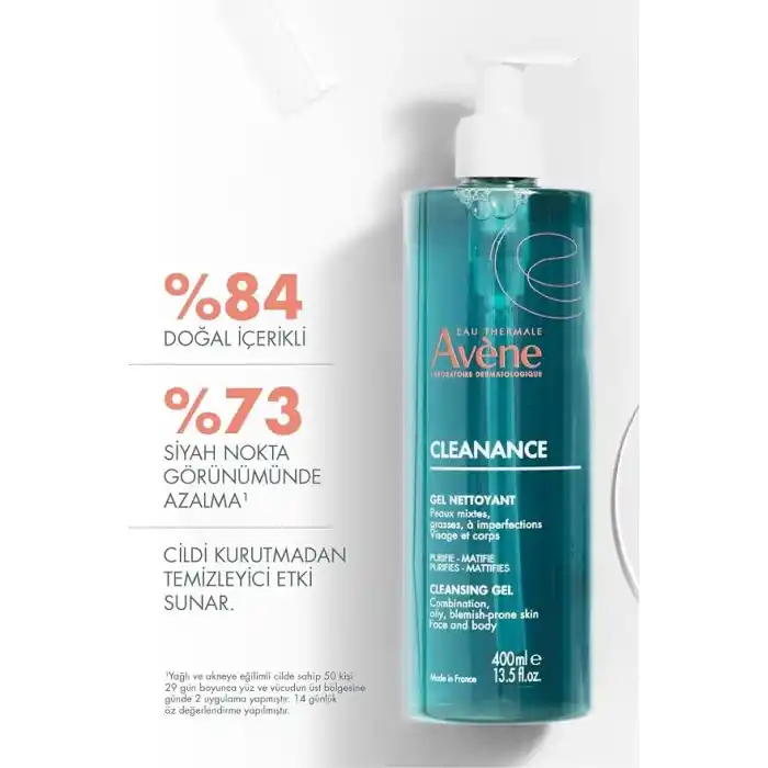 EAU THERMALE AVENE Cleanance Yağlı Ve Akneye Eğilimli Ciltler Için Matlaştırıcı Temizleme Jeli 400 ml 240019