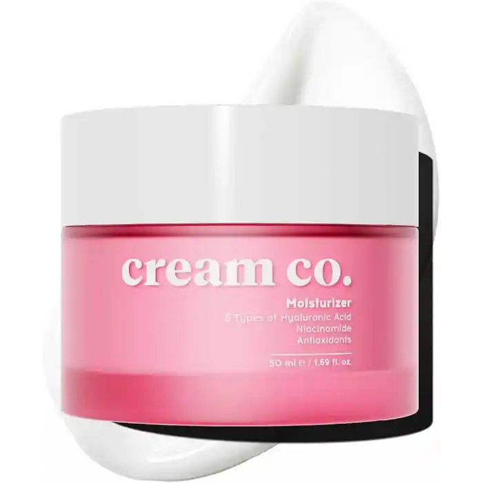 Cream Co. Su Bazlı Moisturizer Nemlendirici Aydınlatıcı Yüz Kremi, Hyaluronik Asit, 50 ML, Tüm Cilt Tipleri