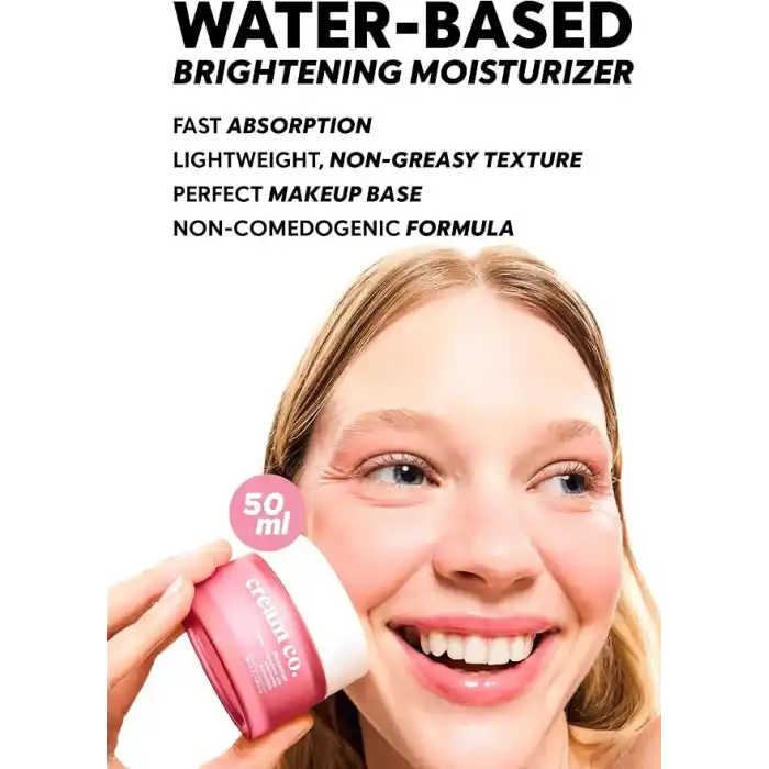 Cream Co. Su Bazlı Moisturizer Nemlendirici Aydınlatıcı Yüz Kremi, Hyaluronik Asit, 50 ML, Tüm Cilt Tipleri