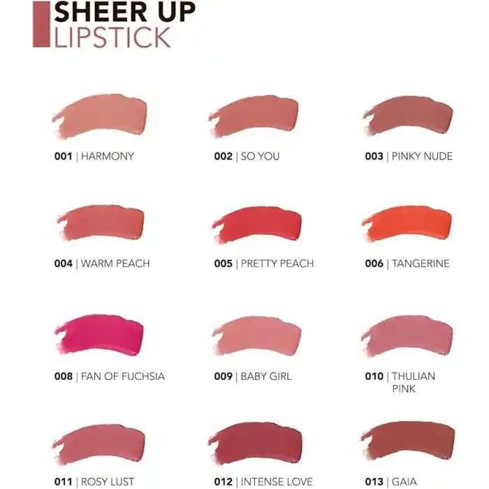 Flormar Nemlendirici Parlak Ruj- Sheer Up Lipstick - 013 Gaia - 8682536012119