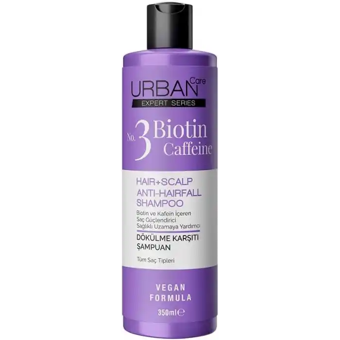 Urban Care Expert No.3 Biotin & Caffeine Dökülme Karşıtı Saç Bakım Şampuanı 350 ml -Vegan