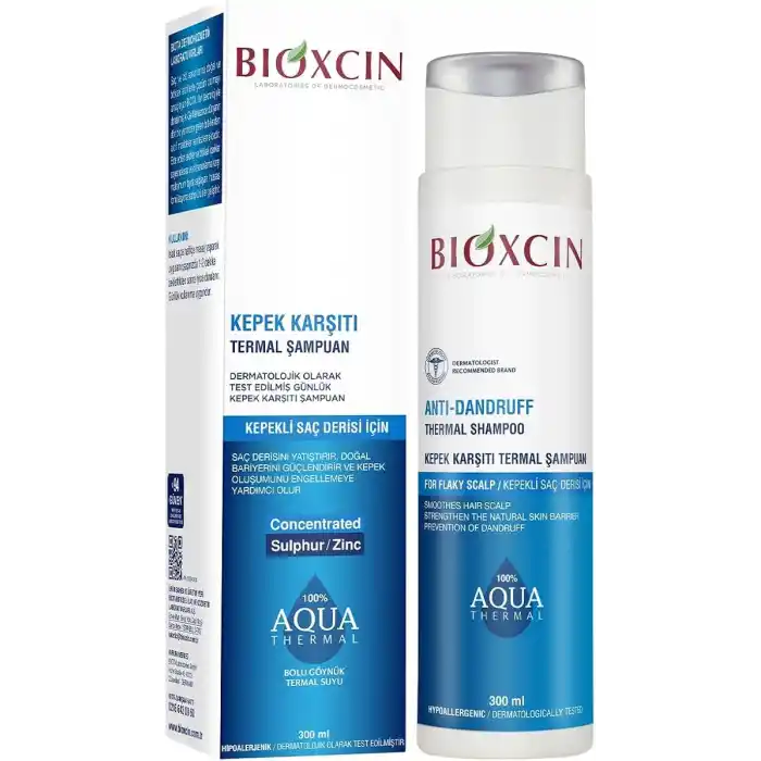 Bioxcin Aqua Thermal Kepek Karşıtı Şampuan – Termal Su ve Bitkisel İçerikli Saç Bakımı – Yoğun Kepek Önleyici – 300 ml
