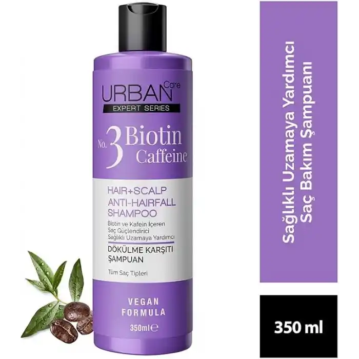 Urban Care Expert No.3 Biotin & Caffeine Dökülme Karşıtı Saç Bakım Şampuanı 350 ml -Vegan