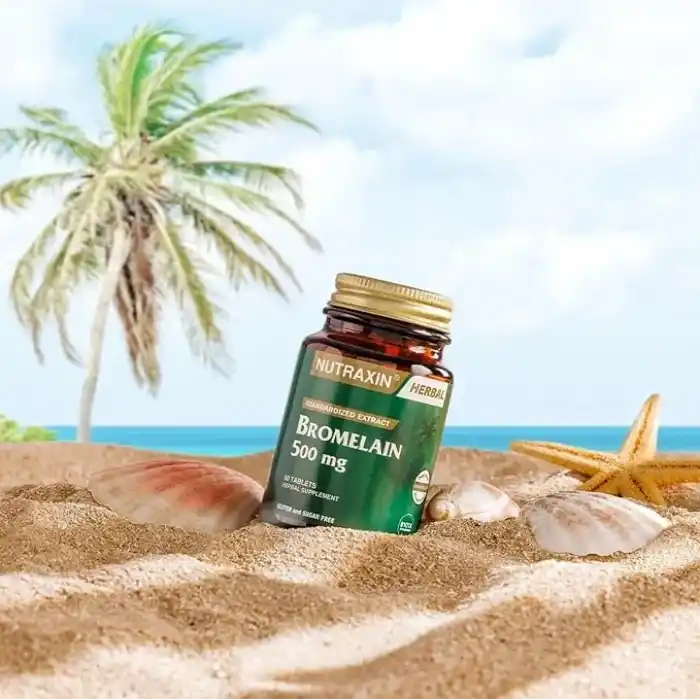 Nutraxin Herbal Bromelain 500 mg Takviye Edici Gıda (1 x 60 adet)