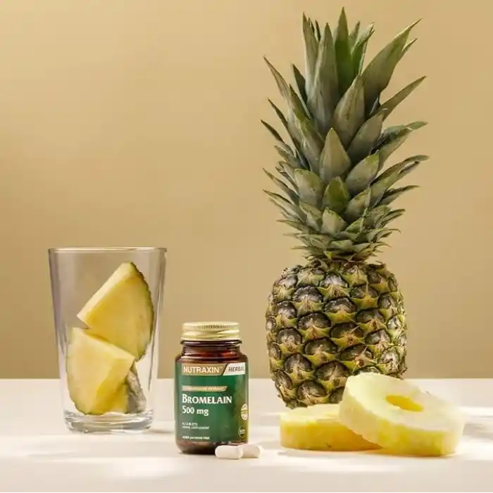 Nutraxin Herbal Bromelain 500 mg Takviye Edici Gıda (1 x 60 adet)