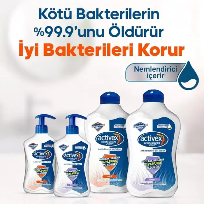 ACTIVEX Sıvı Sabun, Hassas, 1.5 Litre