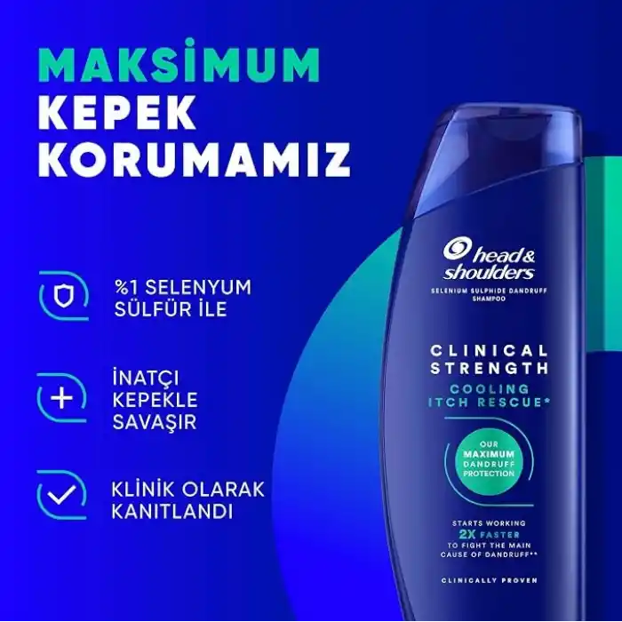 Head&Shoulders Clinical Strength Cooling Itch Rescue Kaşıntı Karşıtı Şampuan 400 ml
