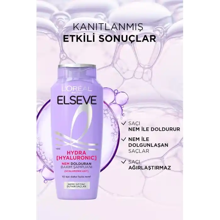 LOréal Paris Elseve Hydra [Hyaluronic] Nem Dolduran Bakım Şampuanı 300 ml