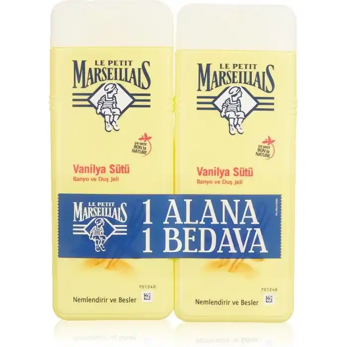 Le Petit Marseillais Organık Vanilya Sütü Duş Jeli, 2x400 ml