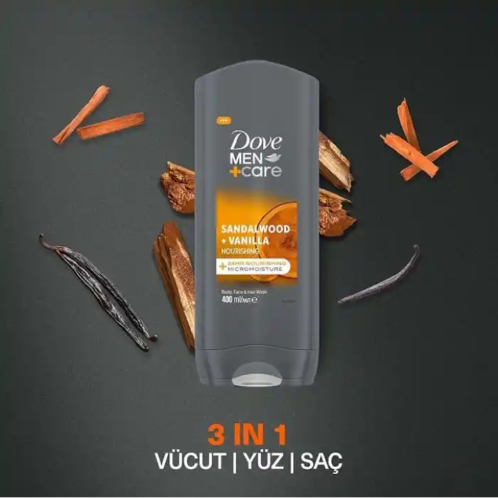 Dove Men Care Sandalwood Vanilla Duş Jeli 400 Mililitre