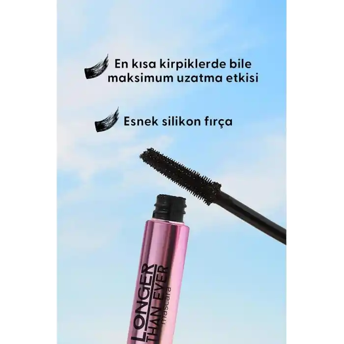 Flormar Doğal Formüllü Kirpik Uzatıcı Maskara (Siyah) - Longer Than Ever Mascara - 001 Black - 8682536067119