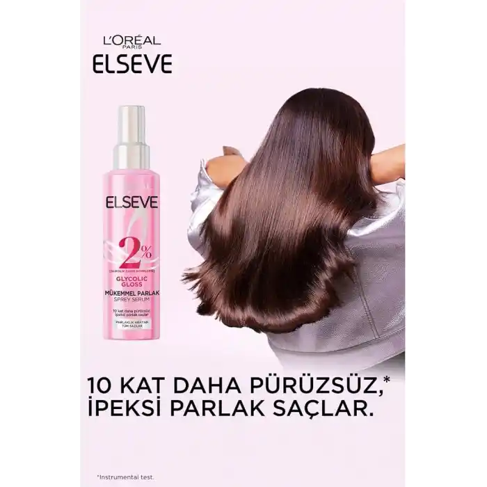 LOréal Paris Elseve Glycolic Gloss Mükemmel Parlaklık Veren Saç Bakım Sprey Serumu 150ml