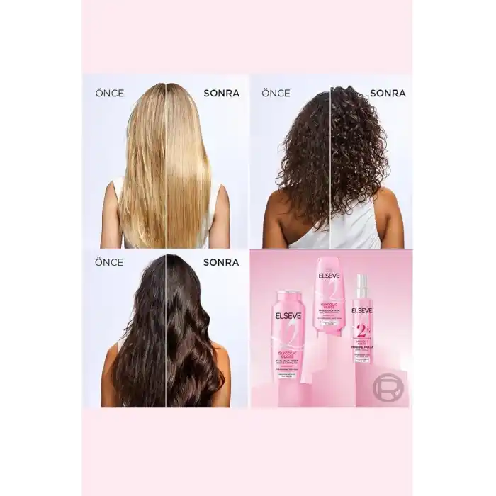 LOréal Paris Elseve Glycolic Gloss Mükemmel Parlaklık Veren Saç Bakım Sprey Serumu 150ml