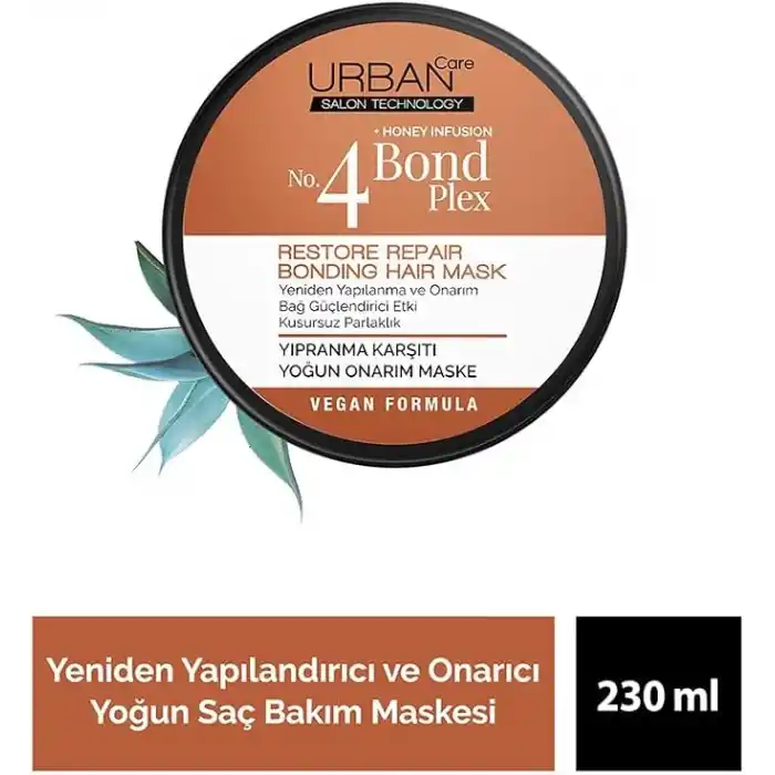URBAN Care No: 4 Bond Plex Yıpranma Karşıtı Yoğun Saç Bakım Maskesi 230 ml- Vegan