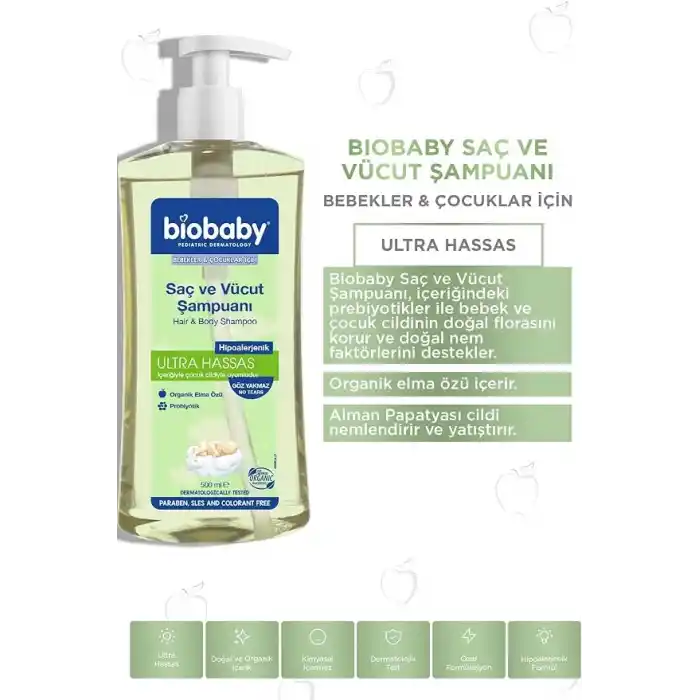 Biobaby Saç Ve Vücut Şampuanı (500ml)