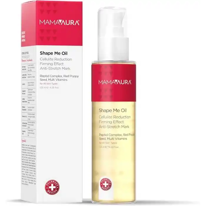 Mamaaura Shape Me Oil, Doğum Sonrası Sıkılaştırıcı Çatlak ve Selülit Bakım Yağı, 125 ml
