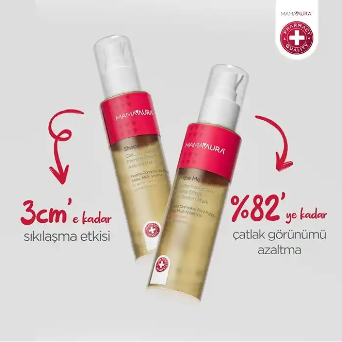Mamaaura Shape Me Oil, Doğum Sonrası Sıkılaştırıcı Çatlak ve Selülit Bakım Yağı, 125 ml