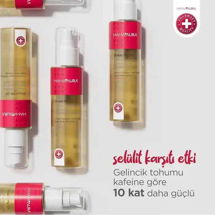 Mamaaura Shape Me Oil, Doğum Sonrası Sıkılaştırıcı Çatlak ve Selülit Bakım Yağı, 125 ml