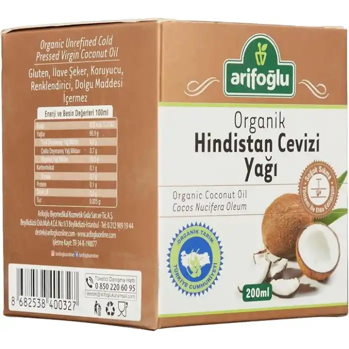 Arifoğlu Organik Hindistan Cevizi Yağı (200 ml)