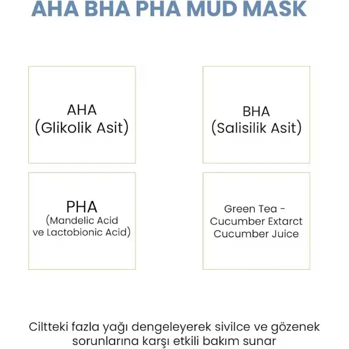 Sıfır Gözenek Siyah Nokta Mavi Kil Maskesi | Aha + Bha+Pha 100 Ml