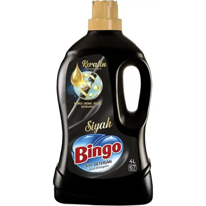Bingo Sıvı Bakım Çamaşır Deterjanı, Siyah, 4 Lt