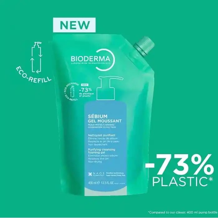 Bioderma Sebium Foaming Gel Karma Yağlı Ciltler Temizleme Jeli Yeniden Dolum Paketi 400ml