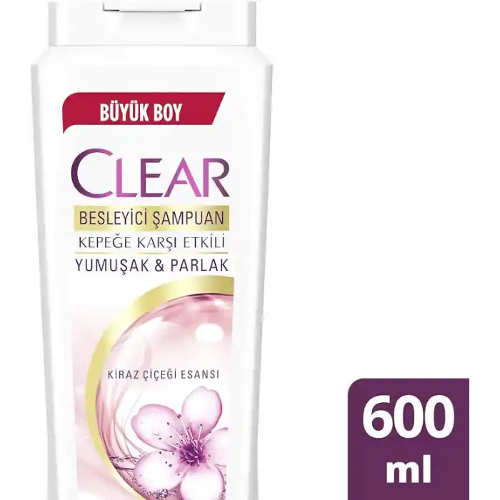 Clear Besleyici Şampuan Kepeğe Karşı Etkili Yumuşak ve Parlak Saçlar 600 ml