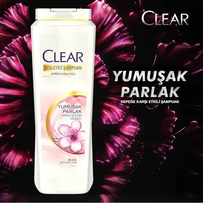 Clear Besleyici Şampuan Kepeğe Karşı Etkili Yumuşak ve Parlak Saçlar 600 ml