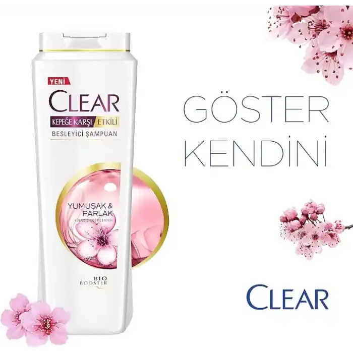 Clear Besleyici Şampuan Kepeğe Karşı Etkili Yumuşak ve Parlak Saçlar 600 ml