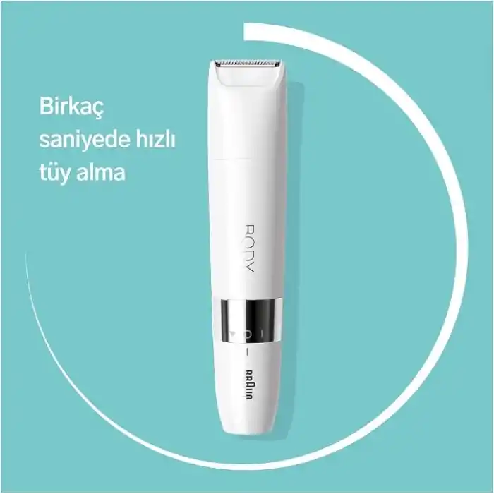 Braun Body Mini Trimmer BS1000 Vücut Tüy Kesme Makinesi + Düzeltici Tarak, Pil ve Temizleme Fırçası