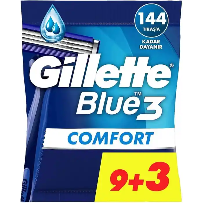 Gillette Blue3 Comfort Kullan At Erkek Tıraş Bıçağı 9+3 Adet
